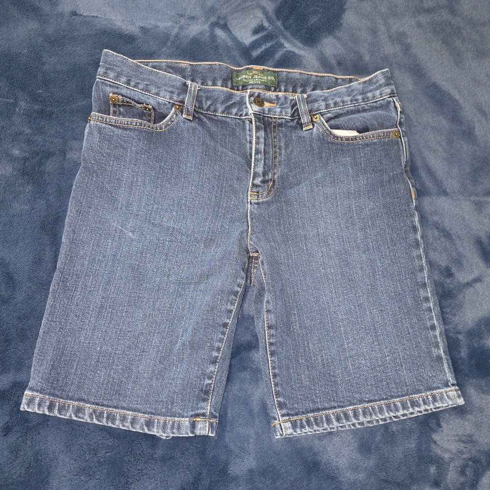 Lauren‎ Jeans Co.  Ralph Lauren Bermuda Shorts Jean Denim Size 6P Petite